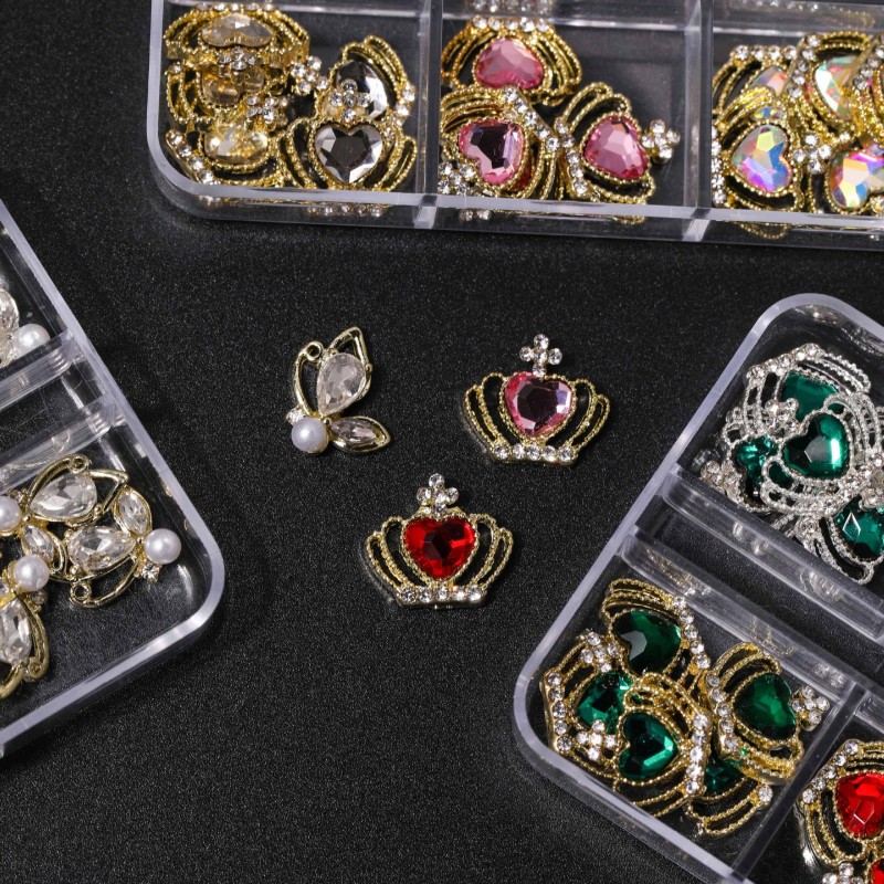 Nail Charms Factory - OEM 3D Alloy Rhinestones Decoration