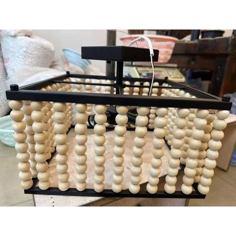 Wood Beads Lampshade Factory - OEM Custom 4mm-20mm Chandelier