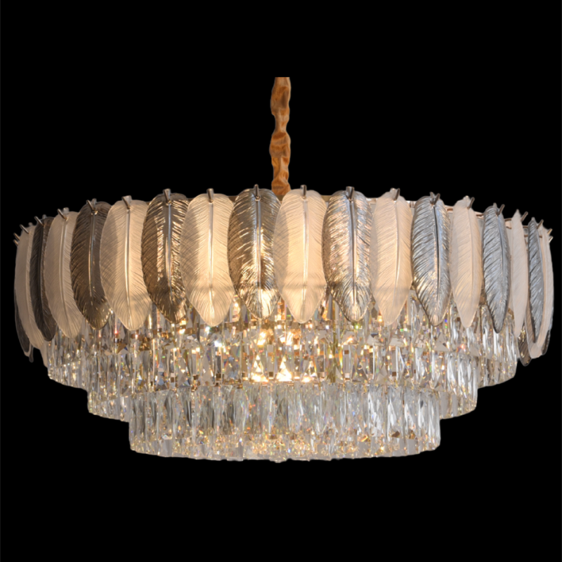 Glass Chandelier Manufacturer - OEM Romantic Luxury Adjustable Height