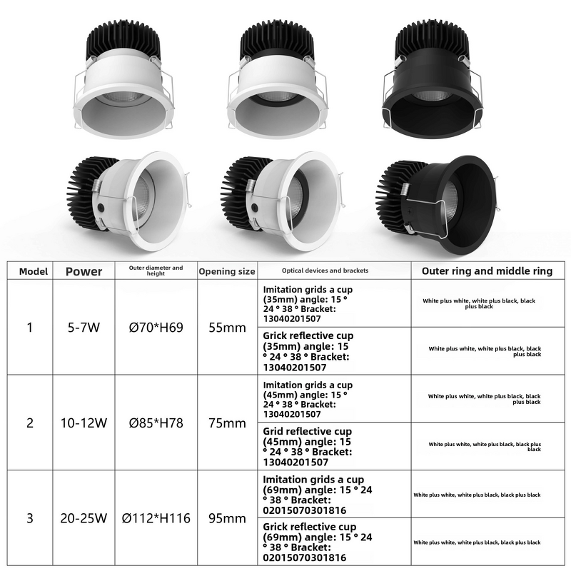 Recessed Light Housing Supplier - OEM SKD Anti-Glare Aluminum Deep