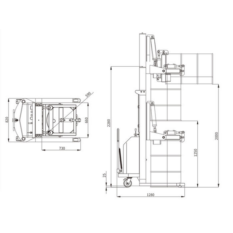Drum Stacker Manufacturer - OEM 55gallon Power Propelled Racker