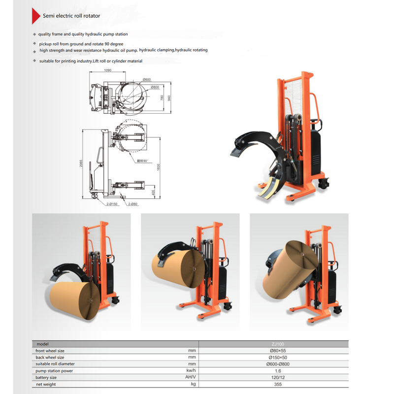 Roll Clamp Manufacturer - OEM Electric Stacker Paper Reel Clamp