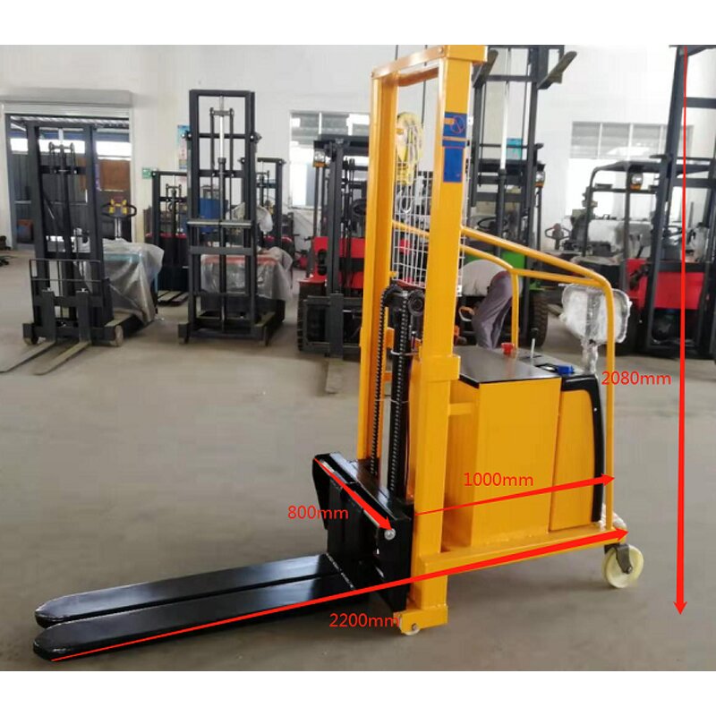 Semi Electric Stacker Factory - OEM 500KG 1.6M Counterweight