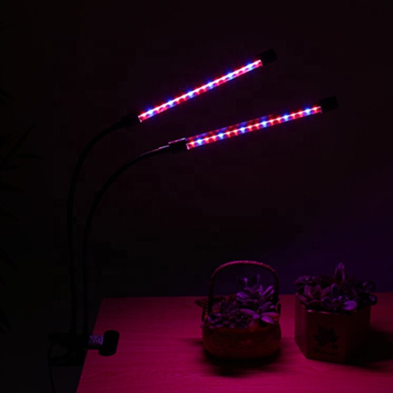 Foldable Led Plant Light Factory - OEM 20W Dual Heads Full Spectrum