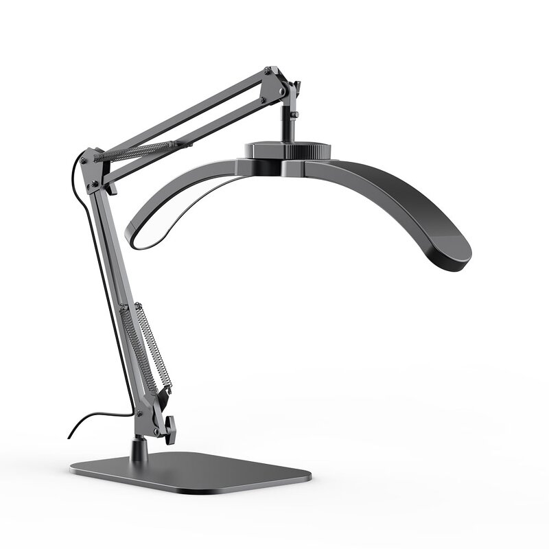 Beauty Desk Lamp Factory - OEM Modern Half Moon Metal Swing Arm