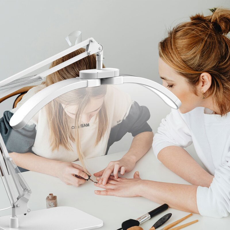 Beauty Desk Lamp Factory - OEM Modern Half Moon Metal Swing Arm