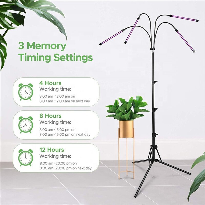 Tripod Plant Growing Light Factory - OEM Creative 10 Level Dimming Timing
