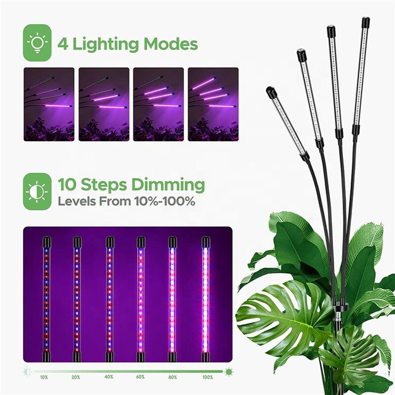 Tripod Plant Growing Light Factory - OEM Creative 10 Level Dimming Timing