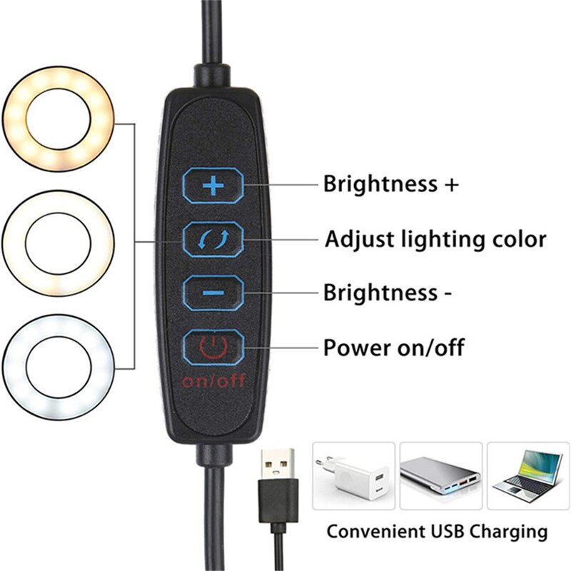 Metal Magnifying Glass Lamp Supplier - OEM 12W Clip-on 3 Color Modes