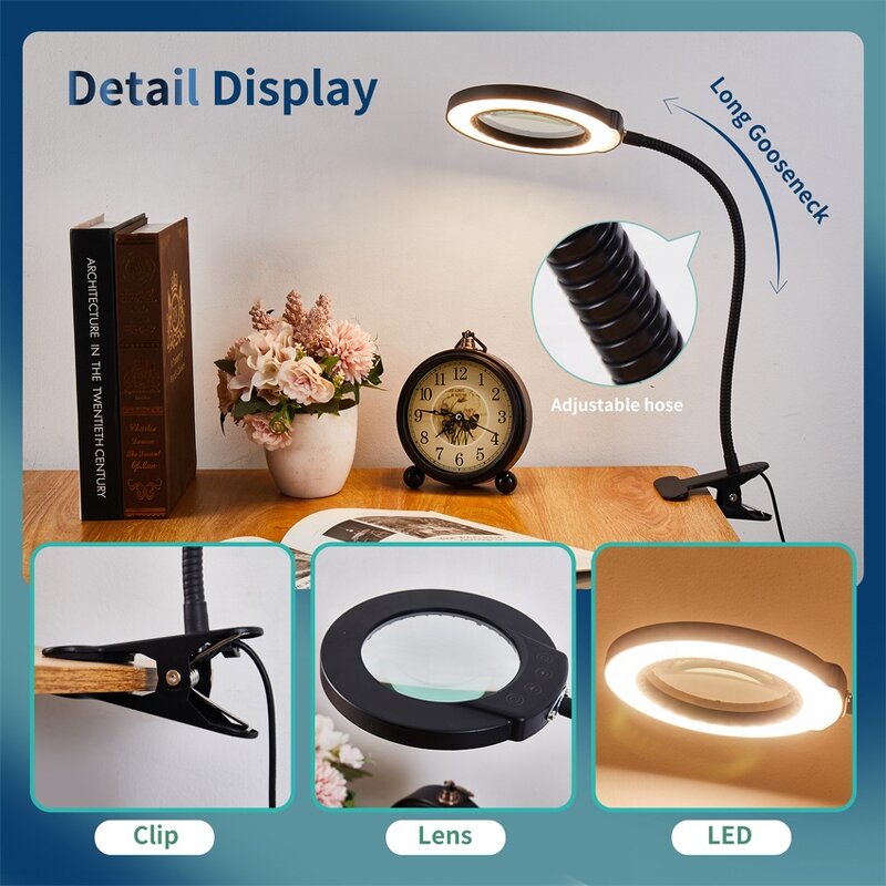 Magnifier Loupe Lamp Factory - OEM Flexible Arm Touch Control USB