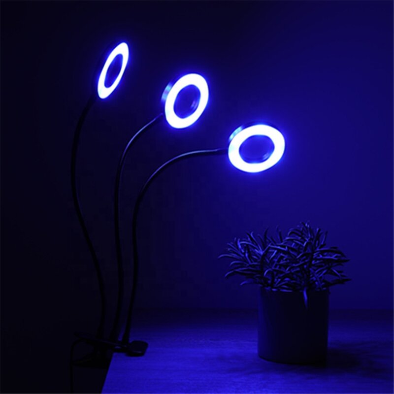 Plant Grow Light Factory - OEM 27W Flexible Arm 3 Heads Timing
