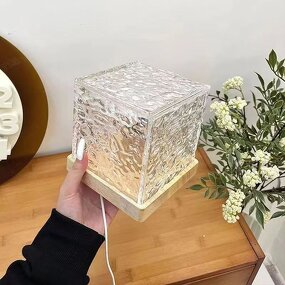Square Dynamic Water Ripple Lamp Manufacturer - OEM Stylish Color Changing Night Light