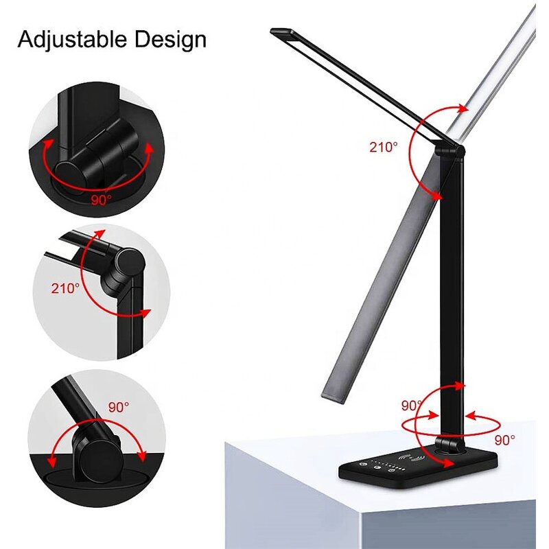 Eye Care Desk Lamp Supplier - OEM USB Touch Control 5 Modes Wireless