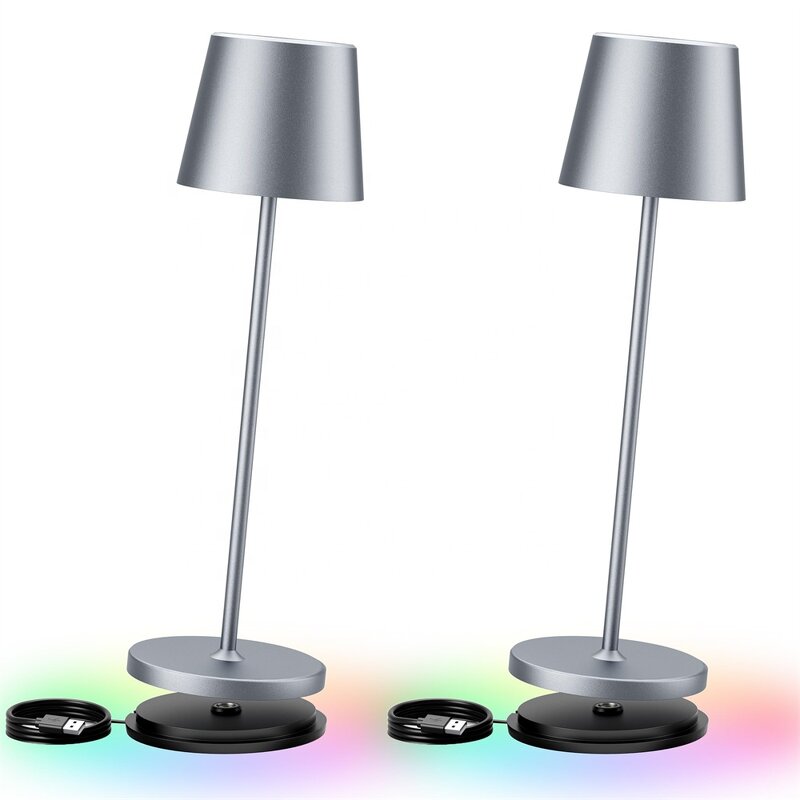 Battery Table Lamp Factory - OEM Nordic Metal Touch Dimmable RGB