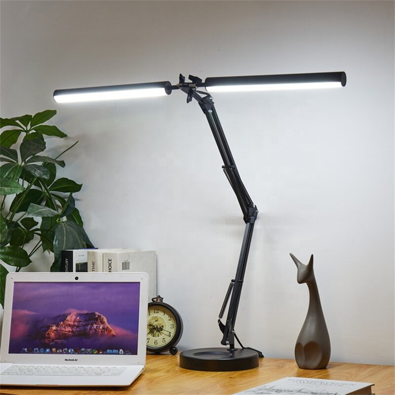 Dual Light Desk Lamp Factory - OEM Wholesales Foldable Metal Swing Arm