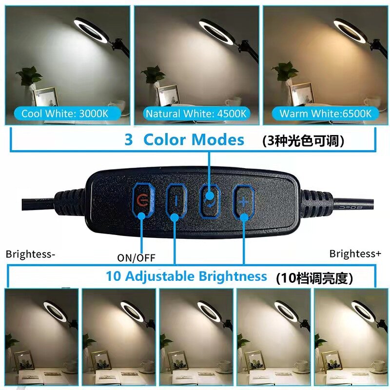 Magnification Desk Lamp Manufacturer - OEM Cheap Clip-on Flexible Arm