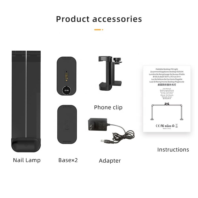 Square Foldable Nail Lamp Factory - OEM OEM Professional 40W Led Desk