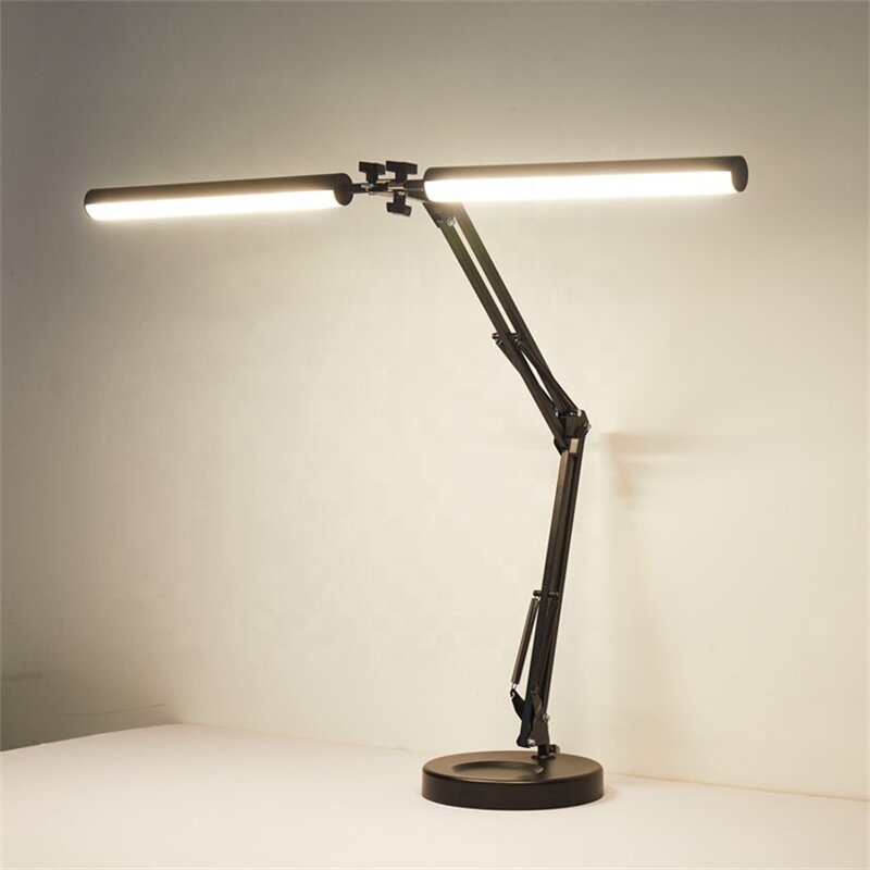 Dual Light Desk Lamp Factory - OEM Wholesales Foldable Metal Swing Arm