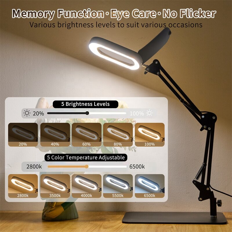 Magnifying Glass Lamp Supplier - OEM Hot Selling Beauty Salon Foldable