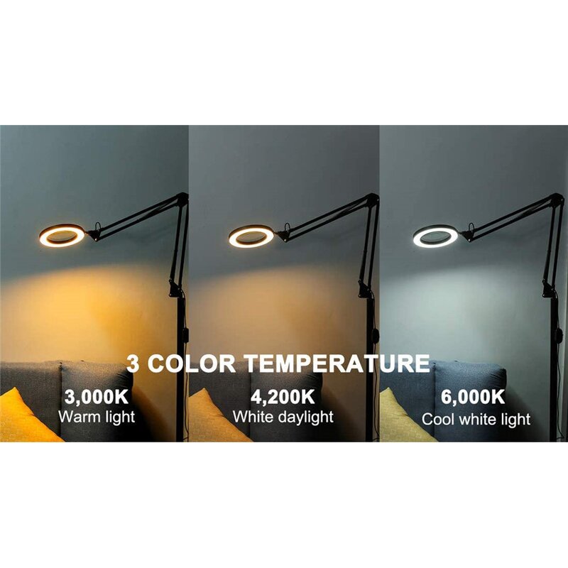 Metal Led Floor Lamp Factory - OEM Flexible Arm 3 Modes 10 Levels
