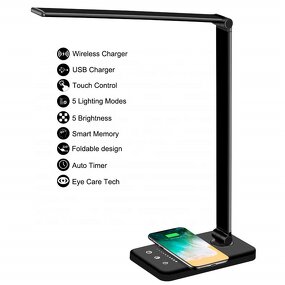 Wireless Charging Desk Lamp Supplier - OEM 5 Color Modes 5 Brightness
