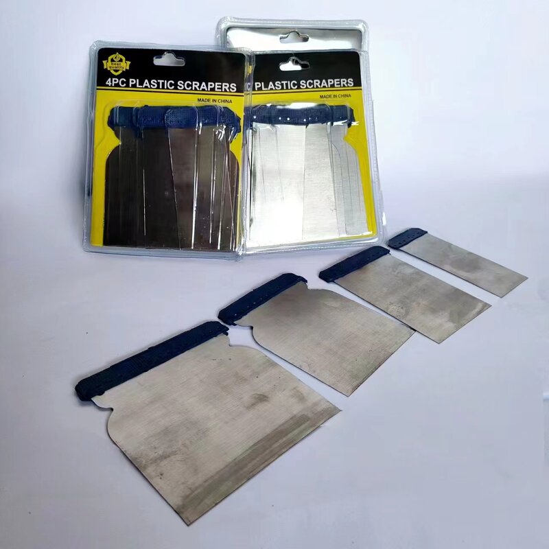 Metal Body Filler Scraper Factory - OEM Stainless Steel 4pcs Set 50-120mm