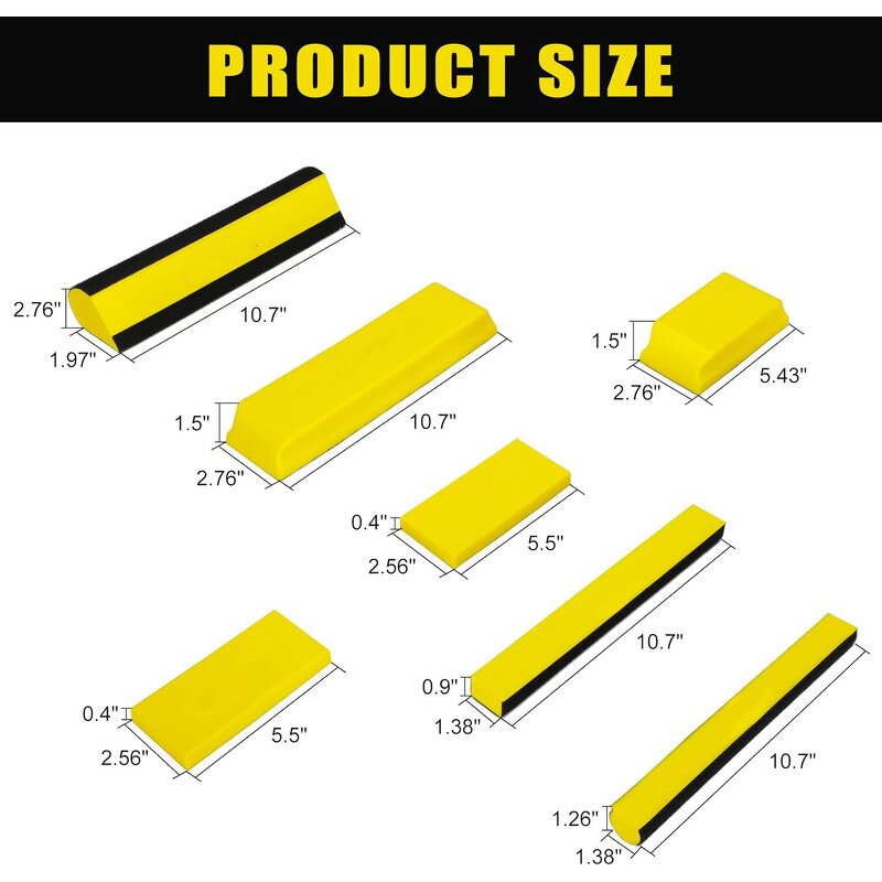 Hand Sanding Block Supplier - OEM 7PCS Polyurethane Material Long Block