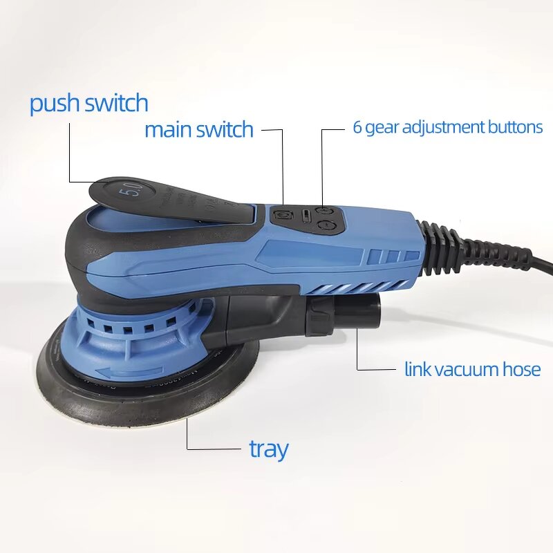 Electric Orbital Palm Sander Supplier - OEM DIY 6 Inch 150mm Dustless