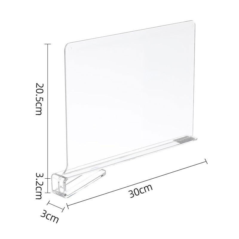 Clothing Organizer Supplier - OEM Transparent Acrylic Standing Partition