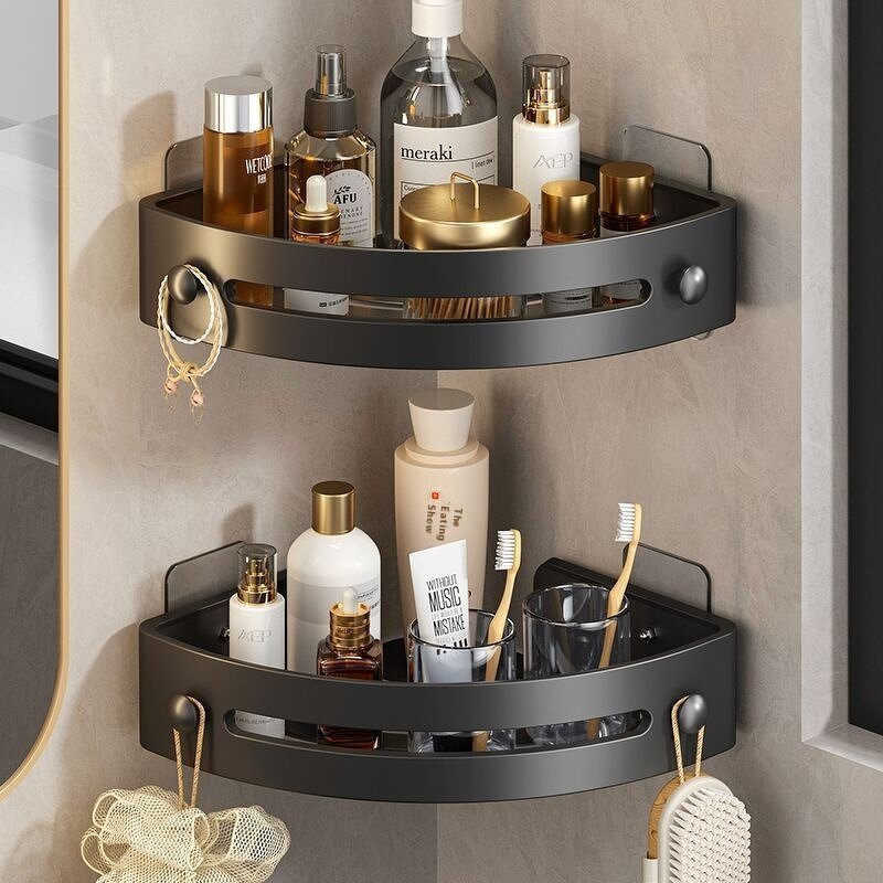 Toilet Storage Rack Supplier - OEM Punch-Free Double-Tiered Metal