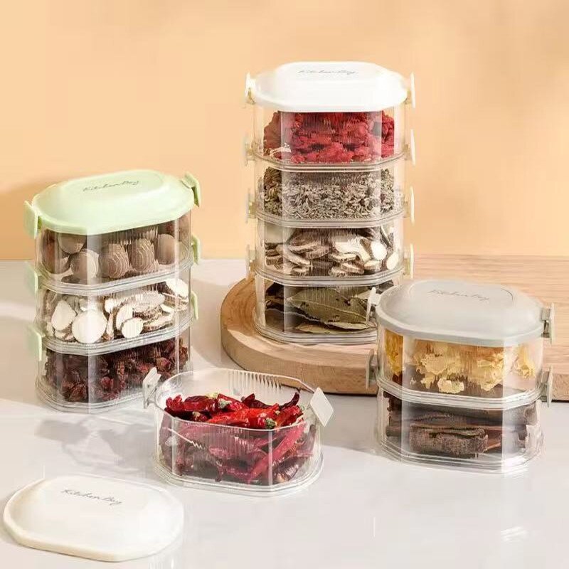 Spice Storage Box Manufacturer - OEM Kitchen Food Grade Plastic Stackable