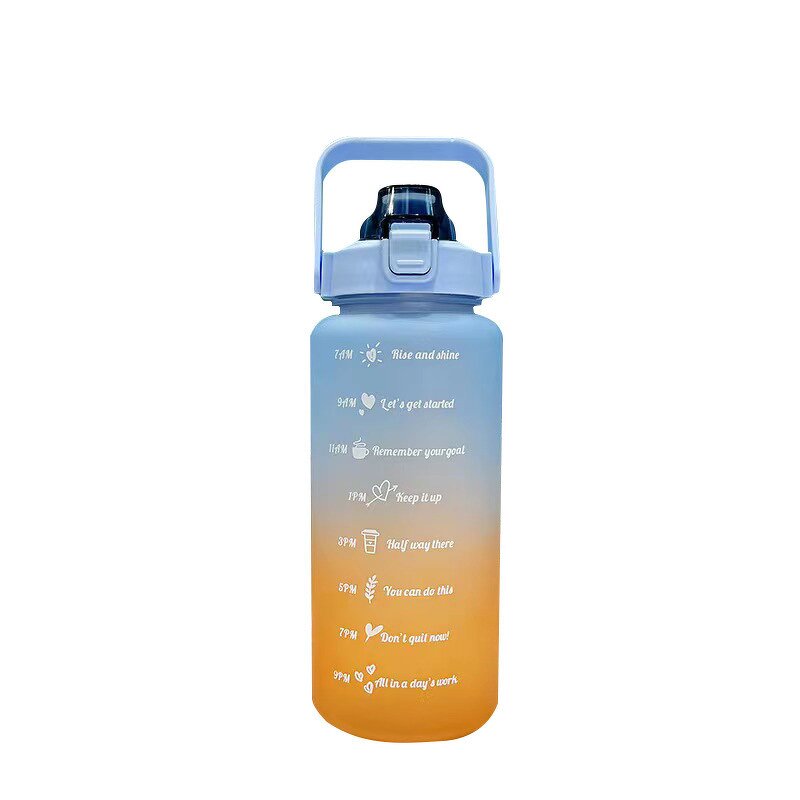 Water Bottle Factory - OEM 2000ML Frosted Gradient Large Capacity