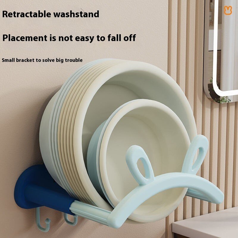 Wall Hanging Basin Rack Factory - OEM Double Tiers Retractable Plastic