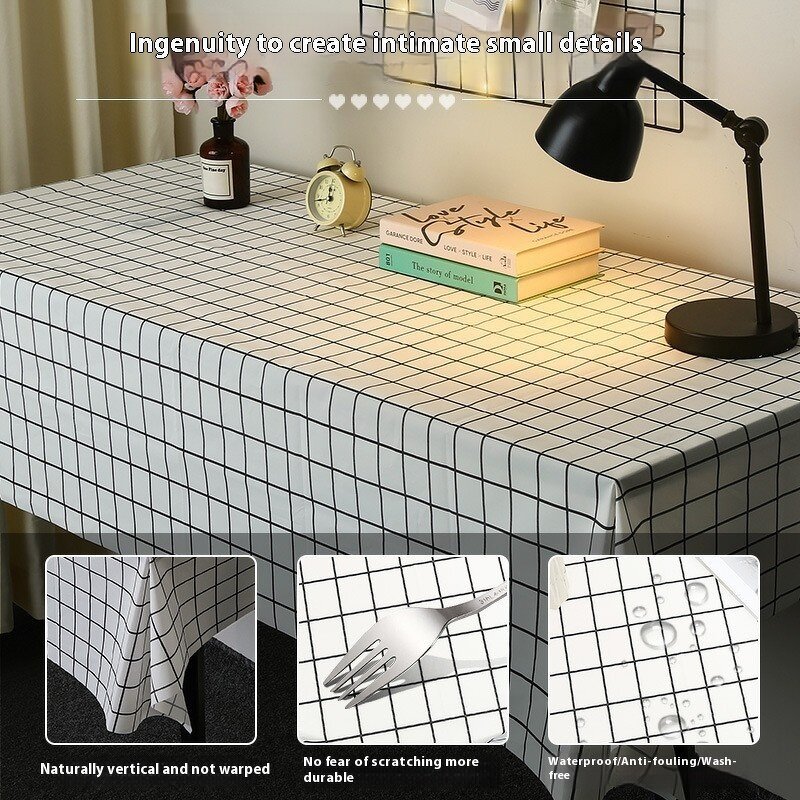 Tablecloth Factory - OEM Nordic Style Simple Plaid Waterproof