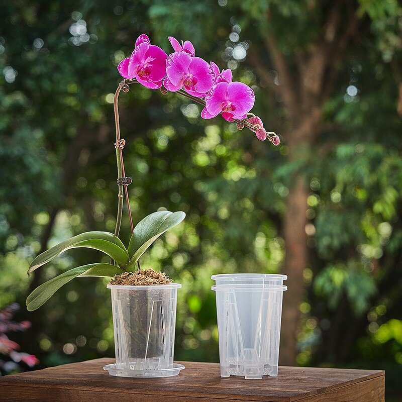 Orchid Flower Pot Factory - OEM Transparent Plastic Root Control