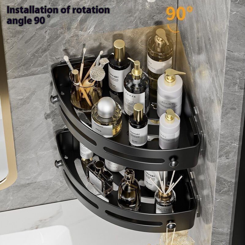 Toilet Storage Rack Supplier - OEM Punch-Free Double-Tiered Metal