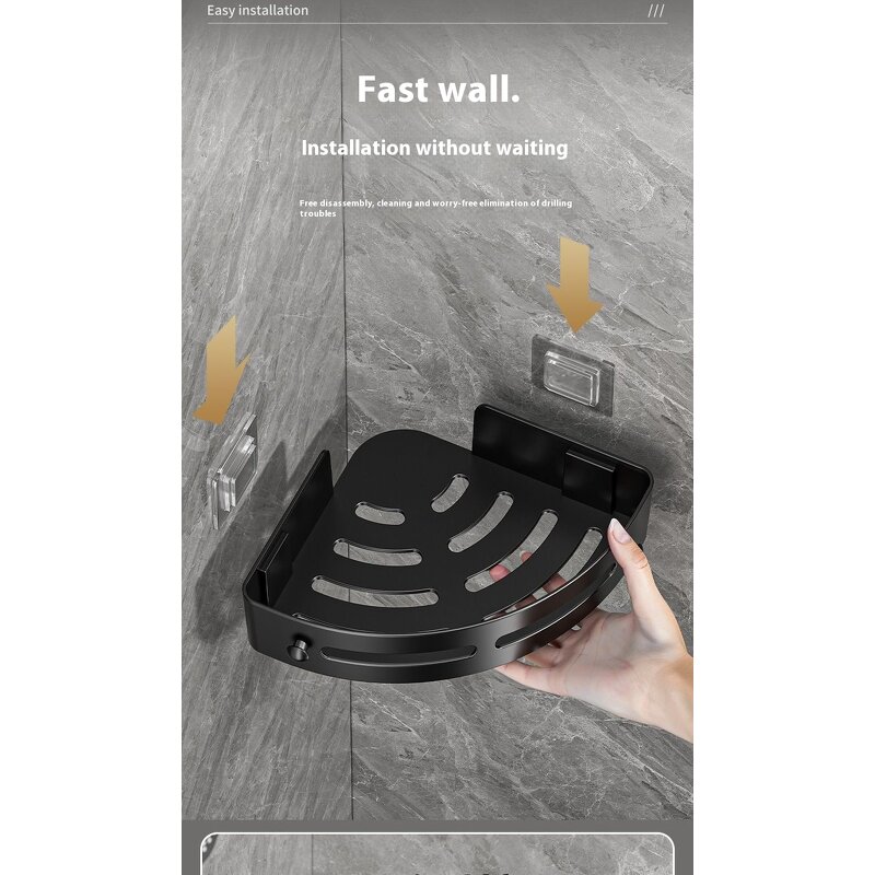 Toilet Storage Rack Supplier - OEM Punch-Free Double-Tiered Metal