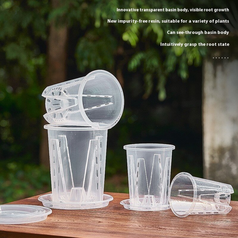 Orchid Flower Pot Factory - OEM Transparent Plastic Root Control