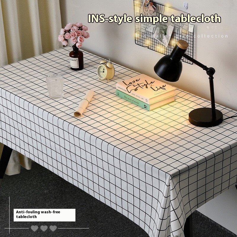 Tablecloth Factory - OEM Nordic Style Simple Plaid Waterproof