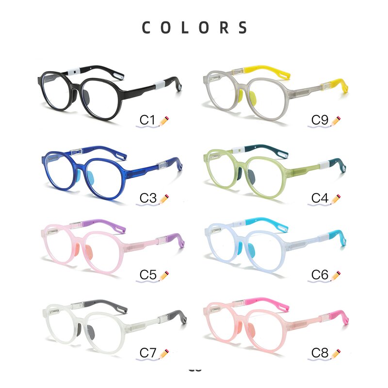 Children Glasses Supplier - OEM Wholesale TR90 Anti Blue Light Frames