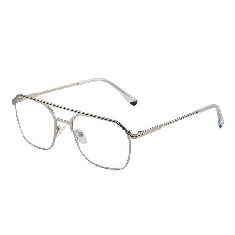 Metal Frame Glasses Supplier - OEM Unisex Anti Blue Light Double Bridge