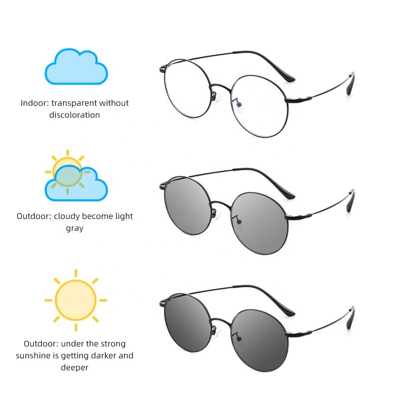 Metal Frame Glasses Manufacturer - OEM Ready Stock Photochromic Change