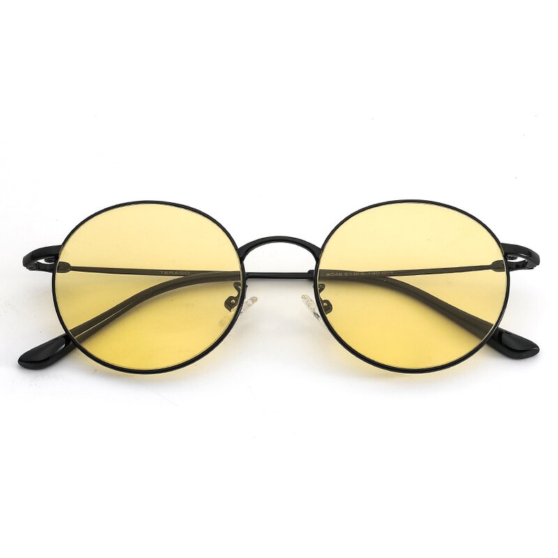 Metal Frame Glasses Manufacturer - OEM Wholesale Round Yellow Lens