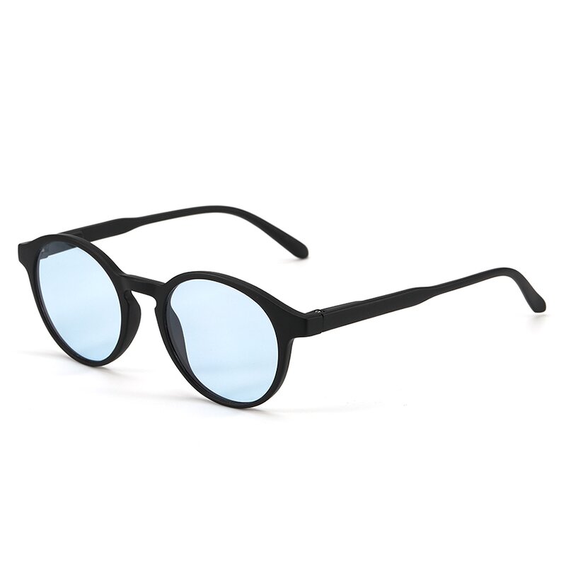 Retro Computer Glasses Manufacturer - OEM TR90 Round Blue Lens