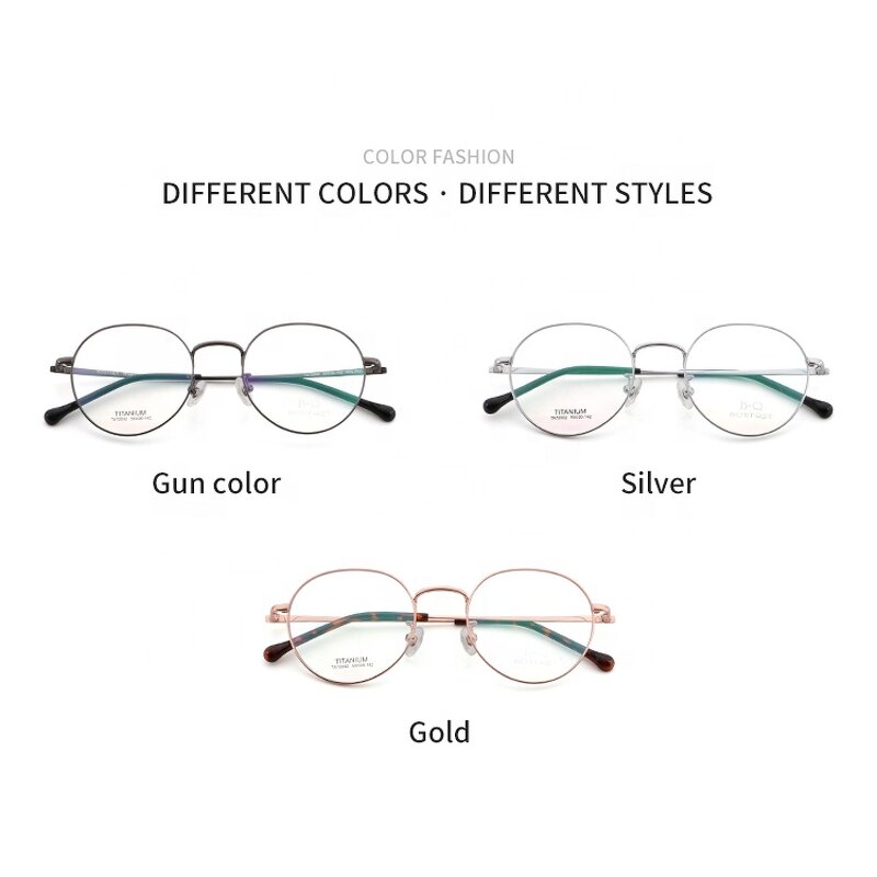 Retro Titanium Glasses Supplier - OEM Wholesale Round Thin Frame Alloy