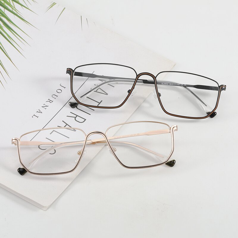 Gold Frame Glasses Manufacturer - OEM EU Standard Rectangle Optical