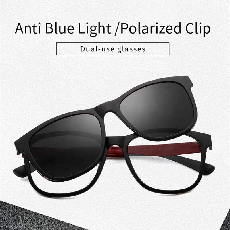 Glasses Set Manufacturer - OEM Magnetic Clip on Polarized Anti Blue