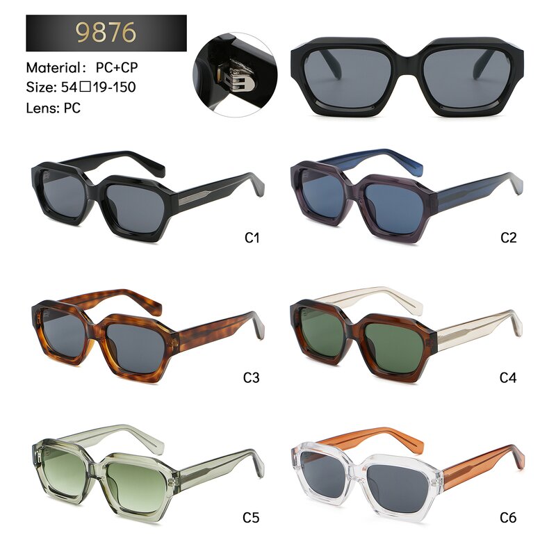 Fashion Glasses Factory - OEM Oversized Acetate Frame PC Lens