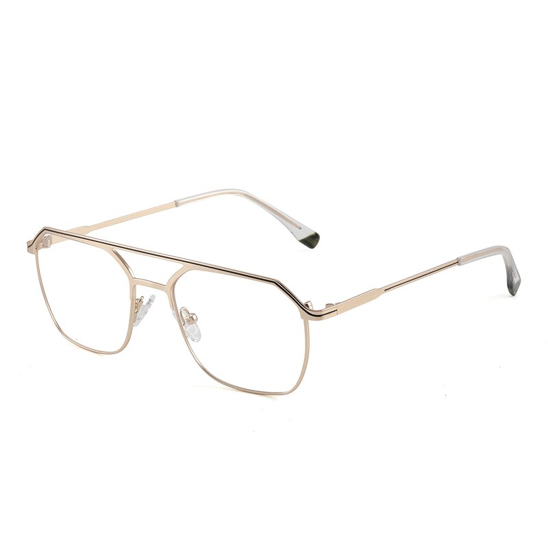 Metal Frame Glasses Supplier - OEM Unisex Anti Blue Light Double Bridge