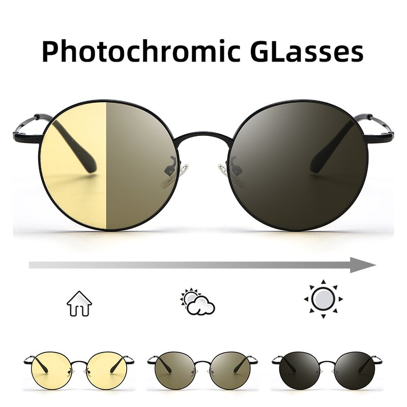 Metal Frame Glasses Manufacturer - OEM Wholesale Round Yellow Lens